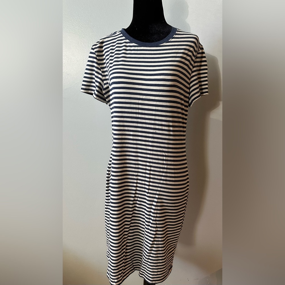NWOT H&M Navy Striped T-Shirt Dress
